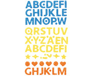 folia Moosgummi Glitter Sticker Buchstaben 128 Stück 2