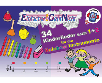 Liederbuch 34 Kinderlieder für die Rainbow Instrumente