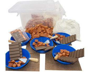 teifoc Kita und Primarschulbox Steinbaukasten M für 5 Kinder