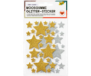 folia Moosgummi Glitzer Sticker Sterne 50 Stück 1