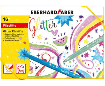 Eberhard Faber Filzstifte Glitzer 16er Set