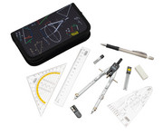 Geometrie Set mit Zirkel im Etui 11 teilig 1