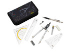 Geometrie Set mit Zirkel im Etui 11 teilig