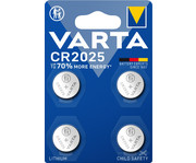 VARTA Lithium Knopfzelle CR2025 4 Stück 1
