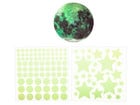 Nachtleuchtende Wandsticker Mond und Sterne