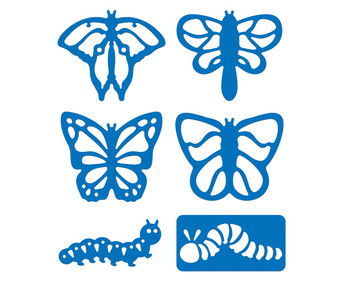 Schablonen Set Schmetterling & Co 6 Stück