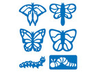 Schablonen Set Schmetterling & Co 6 Stück