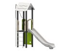 Spielturm mit Rutsche und Kletterwand
