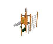 Kletterturm mit Rutsche Massivholz 2
