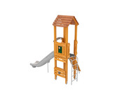Rutschenturm mit Kletterwand Massivholz 2