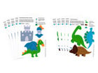 Prickel Vorlagen Dino und Ritterburg 10 Stück