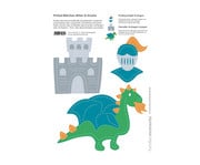 Prickel Vorlagen Dino und Ritterburg 10 Stück 3