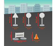 LENA® Verkehrszeichen Set 17 tlg 4