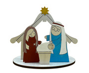 Teelichthalter Weihnachtskrippe zum Gestalten 2