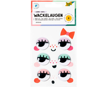 folia Wackelaugen Lashes Size L selbstklebend 6 Stück