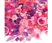 Kunststoff & Motivperlen Mix Rosa Pink & Lila 1000 Stück 1