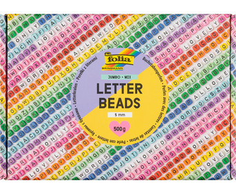 folia Bunte Buchstabenperlen eckig 3300 Stück