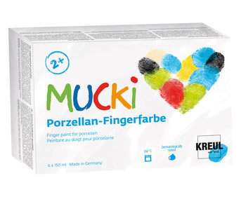 KREUL MUCKI Porzellan Fingerfarbe 150 ml 6er Set