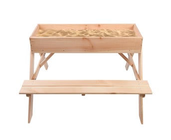 Esschert Design Kinder Picknicktisch mit Sandkasten