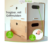 clipfritz Aufbewahrungsbox BOBBY mit Deckel 2 teilig 6
