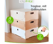 clipfritz Aufbewahrungsbox OBO mit Deckel 2 teilig 3