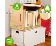 clipfritz Aufbewahrungsbox BOB mit Deckel 2 teilig 2