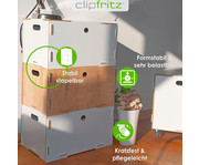 clipfritz Aufbewahrungsbox BOB mit Deckel 2 teilig 4