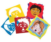 Schablonen Set Emotionen 6 Stück 3