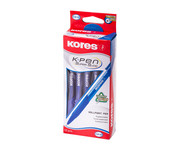 Kores® Druckkugelschreiber mit blauer Tinte 12 Stück 3