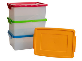 Betzold Aufbewahrungsbox, 16 x 39,5 x 27,5 cm, weiss-transparent, Grundfarben