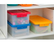 Betzold Aufbewahrungsbox 16 x 39 5 x 27 5 cm weiss transparent Grundfarben 4