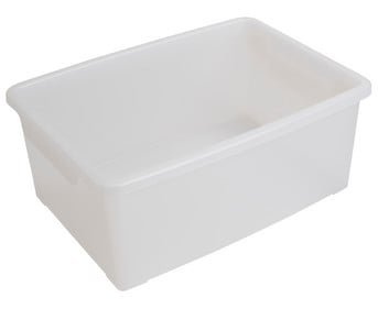 Betzold Aufbewahrungsbox 16 x 39 5 x 27 5 cm weiss transparent ohne Deckel