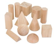Geometriekörper aus Holz 12 Stück 1