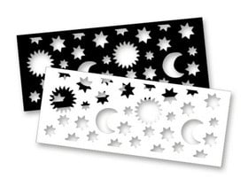Sonne-Mond-Sterne-Laternen-Zuschnitte, 10 Stück