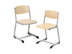 Schülerstuhl mit C-Fuss, höhenverstellbar