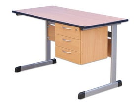 Lehrertisch mit L-Fuss