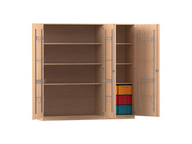 Flexeo® Musikschrank, 6 grosse Boxen, Breite 190,5 cm