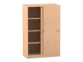 Flexeo® Schiebetürenschrank, 8 Fächer, Mittelwand, Breite 94,4 cm
