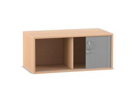 Flexeo® Rollladen-Aufsatzschrank, 2 Fächer, Breite 94,4 cm