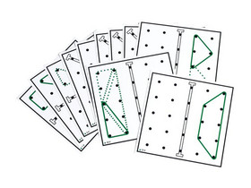Betzold Arbeitskarten für transparente Geometrie-Boards „Spiegelsymmetrie“
