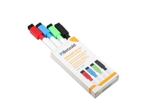 Betzold Folienstifte-Set mit Löschfilz und Magnet, 4 Stück in 4 Farben