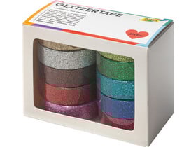 Glitzer-Tape, 10er-Set, bunt