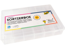 Sortierbox, transparent, mit 17 Fächern