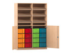 Flexeo® Schrank 6 Schrägablagen 16 grosse Boxen 2 Halbtüren