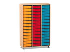 Flexeo® Regal 3 Reihen 42 kleine Boxen