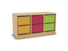 Flexeo® Regal 3 Reihen 6 grosse Boxen Mittelwand