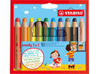 STABILO® Buntstifte woody 3 in 1 Kartonetui 10 Farben