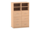 Flexeo® Schrank 6 Hängeregister 4 Fächer Mittelwand Breite 94 4 cm