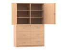 Flexeo® Schrank 6 Hängeregister 6 Fächer 2 Türen Breite 126 4 cm