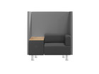 Soft Seating BE SOFT Einzelsitz mit Tisch grau